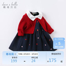 戴维贝拉【商场同款】女童连衣裙儿童裙子春秋女孩公主裙宝宝衣服