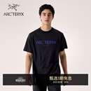 ARC'TERYX始祖鸟 KRAGG SL COTTON SKY PILOT SS1 SS  男子 棉质短袖T恤 BLACK / FLUIDITY/黑色/水波蓝 M