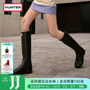 HUNTER【修饰腿型】户外露营女鞋Refined防水防滑高筒靴长筒靴网红女靴  哑光黑色/黑红色logo/BLK 39