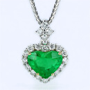 蔻诗哲 COASZE18K金哥伦比亚天然祖母绿心形项链女 1克拉微油VVG吉尔德国际证书 哥伦比亚祖母绿（吉尔德证书） 1.13克拉