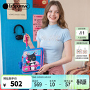 LeSportsac乐播诗新款NEWNEW联名系列可爱猫ipad平板收纳包手拿包 牛牛与乌冬通电话