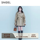SNIDEL【精英衣橱】风衣外套女双排扣翻领腰带中长款SWFC261129 米色 均码 (F)