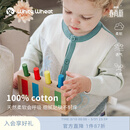 white wheat儿童26春季新款毛衣男女童提花休闲开衫纯棉宝宝针织衫 灰色 100