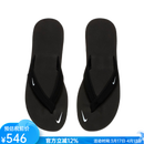 耐克（NIKE）人字拖鞋 男女沙滩凉拖情侣款凉鞋 度假旅行运动休闲缓震舒适夏季 Black/White黑色 W11/M10-43码