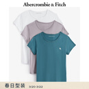 Abercrombie & Fitch经典小麋鹿图案女装夏季美式3件组合装圆领短袖T恤139-4670 多色 XS 160/84A