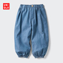 优衣库婴幼儿宝宝棉质束脚裤/长裤裤子26春夏新款483477 65 宝蓝色 100