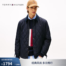 Tommy Hilfiger【防水】秋冬男美式潮流菱格灯芯绒衬衫领轻薄棉服夹克外套 藏青色DW5 L （推荐：150-165斤）