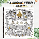 魔法森林 秘密花园2 一本探索奇境的手绘涂色书 填色涂色书成人减压涂鸦手绘画册图画本减压书