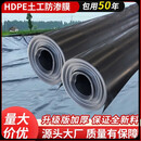 土工膜HDPE防渗膜加厚护坡防水布专用垃圾场化粪池鱼塘藕池养殖膜 全新料防渗膜0.6mm 6m50m