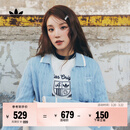 adidas宋雨琦同款经典复古针织开衫女秋冬阿迪达斯官方三叶草   粉蓝   S