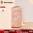 暇步士（Hush Puppies）女士钥匙包时尚简约收纳包菱格零钱包便携卡包送女友生日礼物