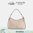 蔻驰（COACH）奥莱女士女包经典标志LAUREL 31号流浪包单肩包斜挎包腋下包礼物 SV/沙黄色/灰褐色 (经典款)