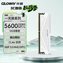 光威（Gloway）16GB DDR5 5600 台式机内存条 天策 马甲条 精选颗粒 CL46 皓月白 AI电脑配件升级