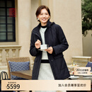 EP雅莹高端系列 绗缝美利奴羊毛夹骆驼绒棉服外套 商场同款M107A 黑色 S