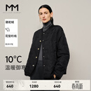 麦檬MM商场同款24冬新品轻薄驼绒短款黑色外套棉衣棉服5FA181041 黑色 155/80A/S（100-110斤）