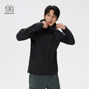 KOLON SPORT/可隆户外软壳夹克 男士防泼水Amazon shell Hybrid外套 LHJK6MN061-BK 黑色 2XL 185/104A