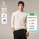 哈吉斯（HAZZYS）男装 针织男毛衣简约素净休闲圆领羊毛衫男ABYZD0CCX23