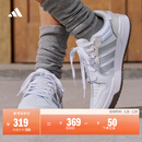 adidas ENTRAP美式校园风运动少年感复古篮球风板鞋男女阿迪达斯   白色/暗银金属/树脂黄   38