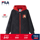 斐乐斐乐儿童童装棉服2026年春季新款男中大童休闲新年款连帽棉服 传奇蓝-NV 150