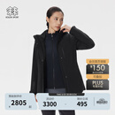 KOLON SPORT/可隆软壳三合一夹克 女子防风透湿户外冲锋衣2级 LKJK5WNT14-BK 黑色 【软壳内胆】 L 170/92A