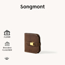 Songmont山下有松山行钱包设计师款皮夹短款卡包夹礼物男女零钱包 檀棕色 预售20天