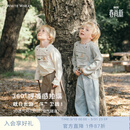 white wheat儿童2025秋季新款长袖男女童休闲纯棉T恤小宝宝打底衫 米色 100