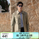 雅戈尔（YOUNGOR）风衣男翻领单风衣锦纶耐穿舒适透气男士上衣外套 卡其 L 175/96A