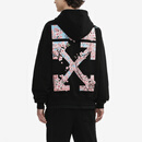 OFF-WHITE™情侣装新款连帽拉链卫衣休闲加厚保暖外套外搭 黑色 L