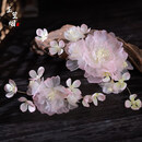 十二花神发饰合集古风头饰烫花头花牡丹花国风花朝节汉服配饰套装 月季 发夹大小花各一支