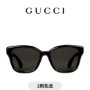 GUCCI古驰低鼻梁架贴合设计方形镜框太阳眼镜[新款] 黑色 均码