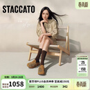 思加图2026春季新款烟花假日勃肯鞋厚底增高凉拖鞋女凉鞋EG117AH6 咖啡棕 37