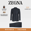Zegna杰尼亚男装海军蓝15milmil15羊毛西装套装 海军蓝 56 (XL)
