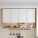 中掌柜实木厨房吊柜墙壁柜橱柜壁柜挂柜卧室收纳柜储物柜奶油风吊柜阳台 实木90x32x80cm三门+储物格