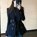 法式高级感藏青色双排扣西装2026春季新款气场强大通勤风外套JL 藏青色 M 100-115斤