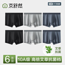 京舒棉京东自有品牌【新疆棉】男士纯棉内裤10A抗菌平角短裤6条 XL