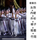 为知树侠女风古典舞演出服国风飘逸演出表演舞蹈服汉服舞蹈成人古典服装 尺码170 40 外披+上衣+裤子+腰带