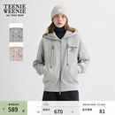 Teenie Weenie小熊女装卫衣秋冬季时尚休闲舒适基础简约连帽外套 中灰色 M