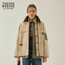 Teenie Weenie【赵露思同款】小熊女冬假两件户外棉服 浅卡其色 S (160)