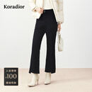 珂莱蒂尔【云感白鸭绒】商场同款春羽绒裤休闲裤御寒保暖 黑色 S