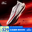 鸿星尔克极风4.0跑步鞋中考体测训练专业场地竞速跑鞋2026新款减震运动鞋 【红色领跑】尔克白/正黑/赤丹红 -男  42