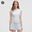 lululemon丨Hold Tight 女士紧身剪裁圆领背心 LW1FJ4S 白淀粉蓝细条纹 XS /4