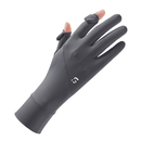 夏季防晒冰丝凉感手套女防触屏防滑户外透气不闷汗骑行手套zh 透气凉感-加长款-深灰色