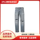 李维斯（Levi's）破洞做旧牛仔裤男款蓝色 蓝色 33 34