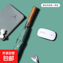 2026现货8骨自动实木长柄高尔夫伞男士商务雨伞礼品伞加印logo直 27英寸8骨全纤维实木柄碰击布单层绿