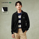 LACOSTE法国鳄鱼男装26春夏新款简约翻领拉链卫衣外套|SH0846 031/黑色 L 5