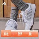 adidas ENTRAP美式校园风运动少年感复古篮球风板鞋男女阿迪达斯   白色/暗银金属/树脂黄   38