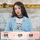 adidas宋雨琦同款经典复古针织开衫女秋冬阿迪达斯官方三叶草   粉蓝   M