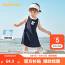 巴拉巴拉女童连衣裙宝宝裙子Polo背心裙夏装洋气时髦甜美 深蓝80821 120