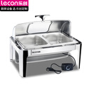 乐创（lecon）保温炉布菲炉扒炉商用 自助餐炉售饭台不锈钢 长方形翻盖可视款13.5升（电加热）LC-J-BFL13KS
