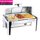 乐创（lecon）商用布菲炉 不锈钢三格9L自助餐炉 数显电热款 LC-J-BFL09SX